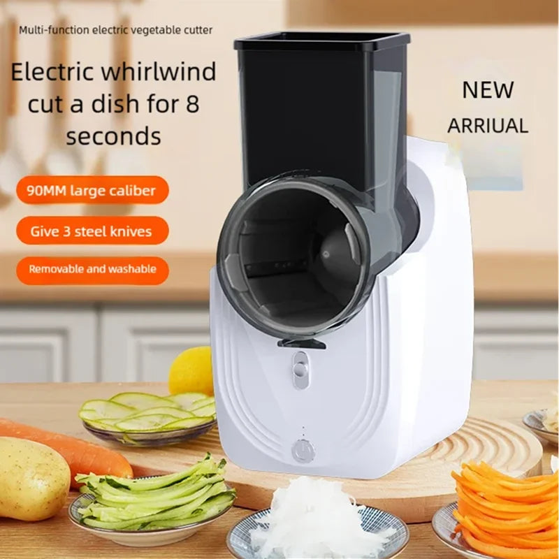 Multi-function Vegetable Cutter Household Kitchen Electric Vegetable Cutter Vegetable Slicer Shredder Automatic by Smarsty