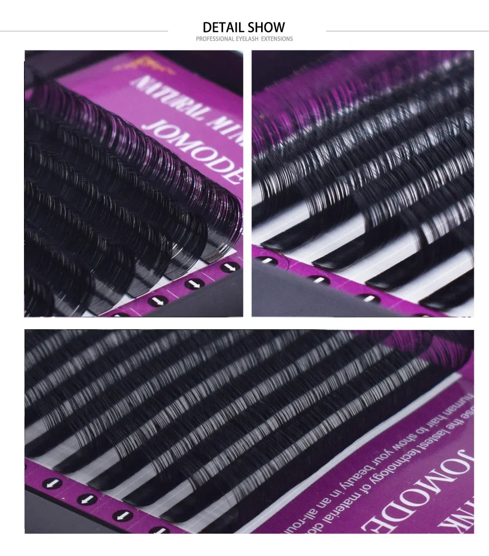 16 Rows Black Matte Eyelash Extensions for Natural Look - Smarsty