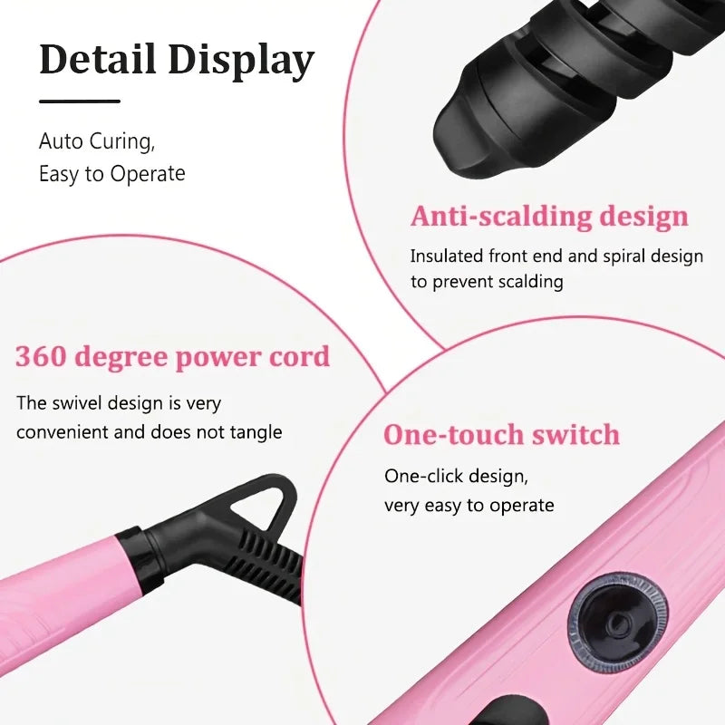 Automatic Curling Iron,Hair Straightener And Curling 2 In 1,New Self Curling Iron, Hair Styling,Perfect Holiday Gift For Women - Smarsty
