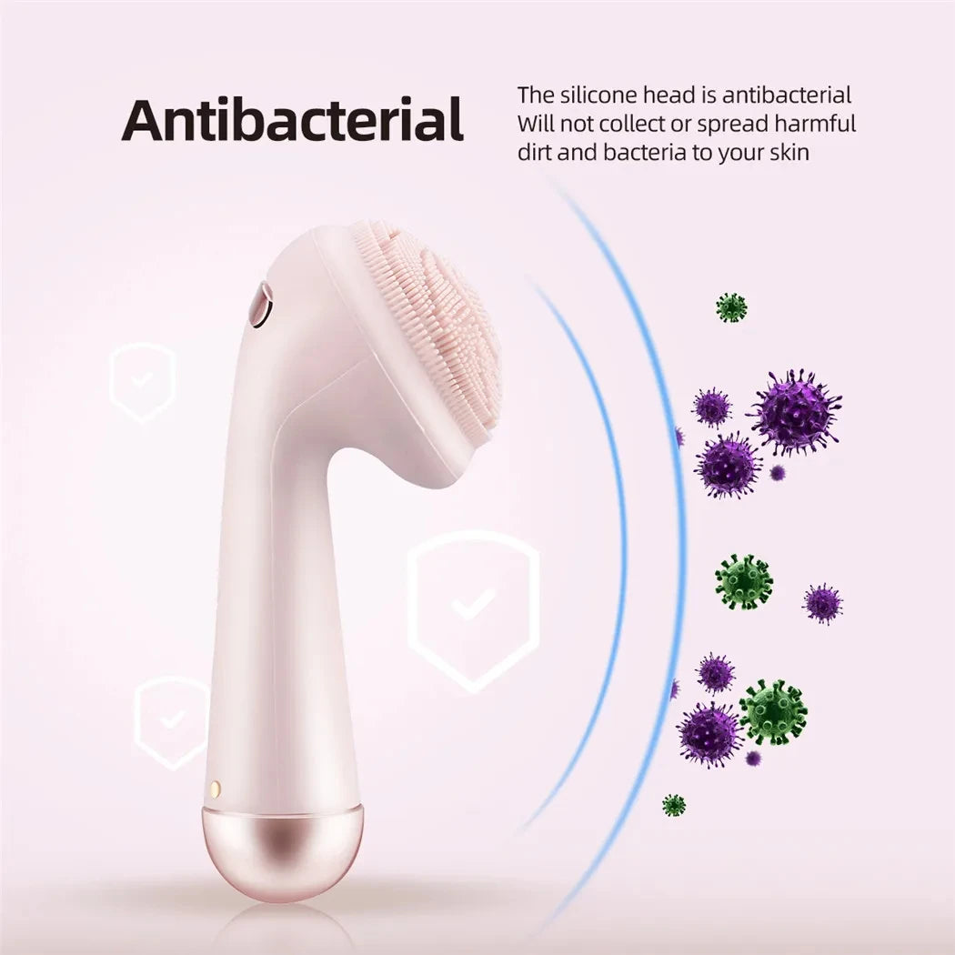 Electric Silicone Facial Brush with Vibration Massage - Smarsty