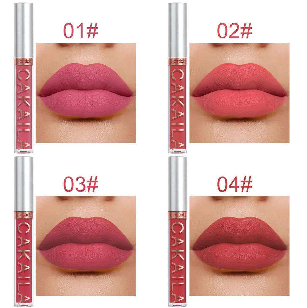 CAKAILA 10 Piece Nude Lip Gloss Set Long Lasting Velvet Finish - Smarsty