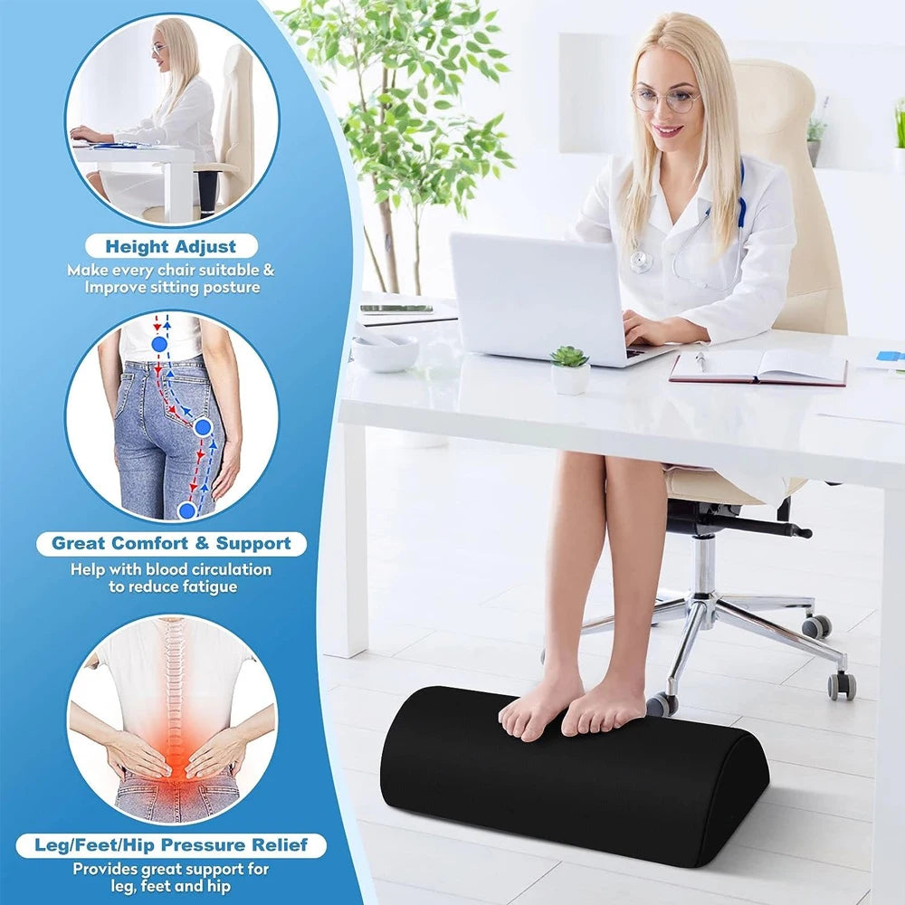Ergonomic Memory Foam Foot Rest for Office Comfort - Smarsty