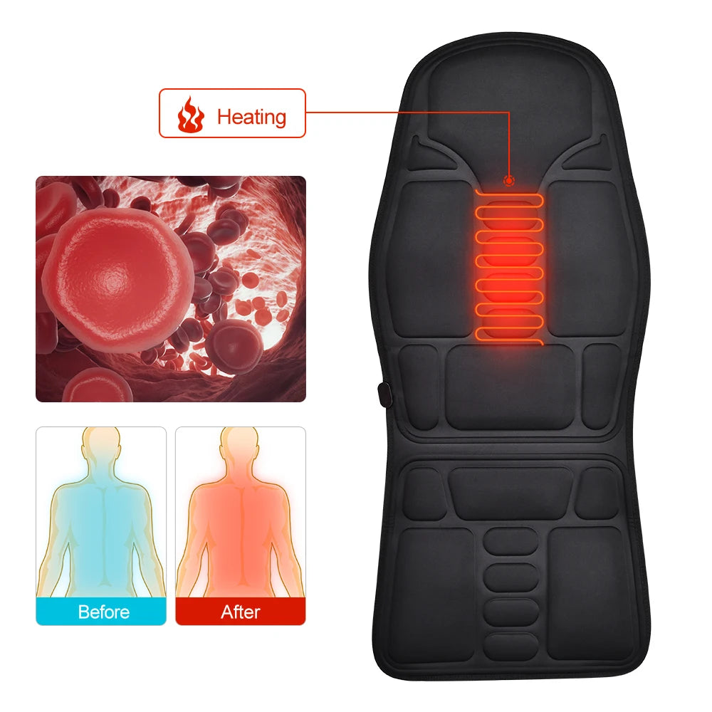 Portable Full Body Massage Chair Cushion with Soothing Vibration - Smarsty
