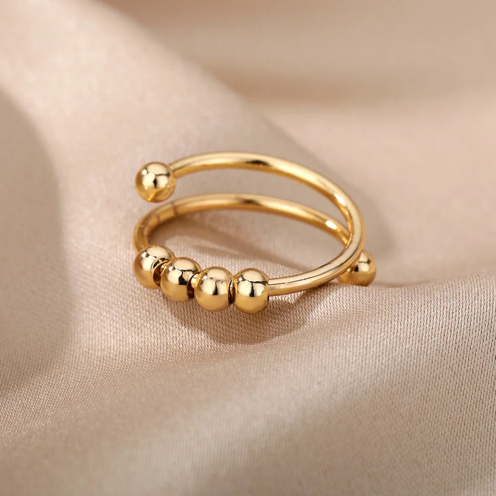 Luxury Gold 316L Stainless Steel Rings for Women - Smarsty
