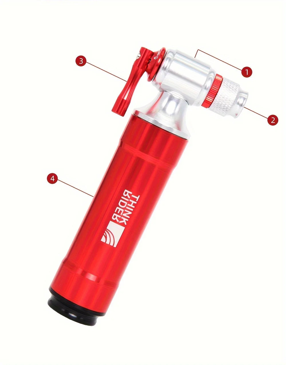 ThinkRider CO2 Pump For Bicycle Schrader Presta Adapter Bike Pump Inflator Aluminum Tire Tube Mini size MTB Bicycle Pumps CO2 Ca