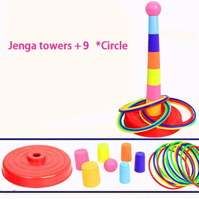 Children Throw Circle Game Ferrule Stacked Toys Fun Indoor Outdoor Parent-Child Interactive Circle Layers Early Education Gift - Smarsty