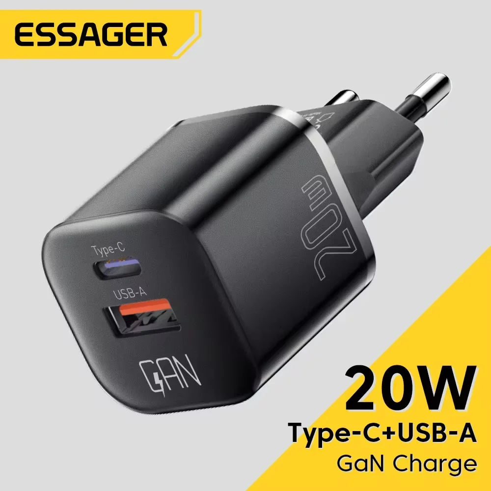 GaN USB C RapidCharge 20W PD Charger for iPhone iPad - Smarsty