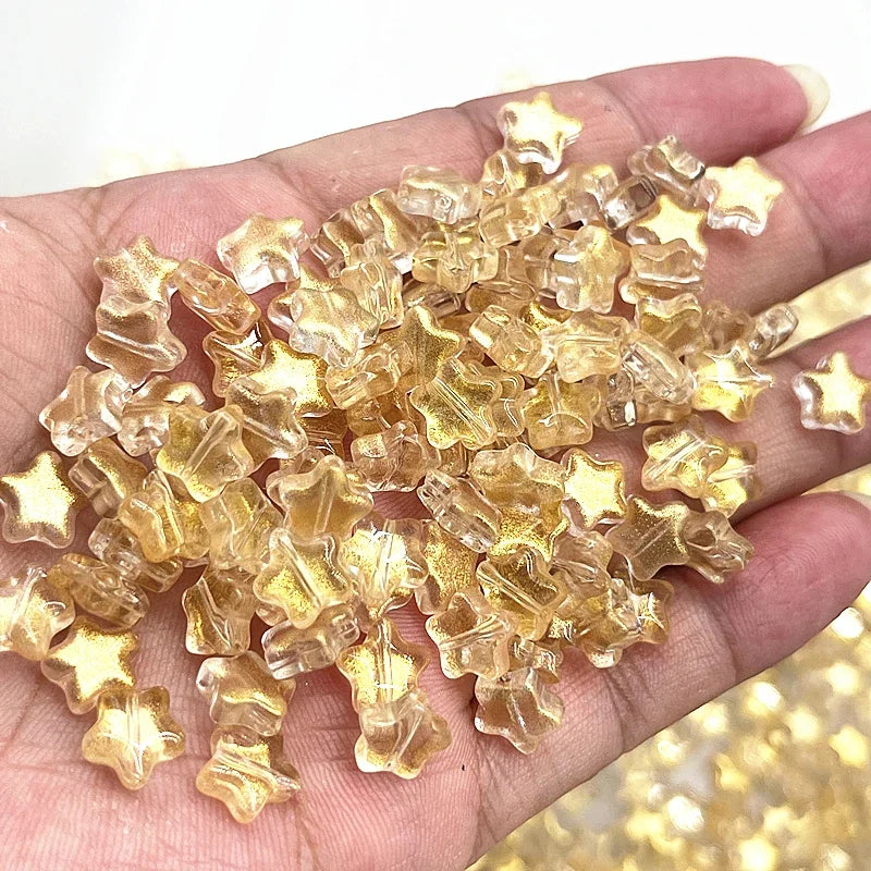 8mm Star Matte Glass Beads for Jewelry Making - Smarsty