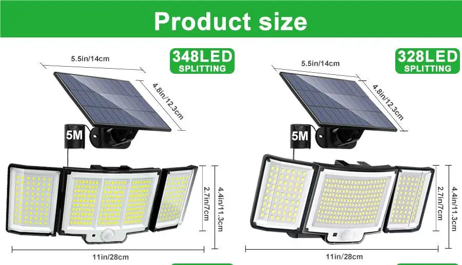 LED Solar Motion Sensor Outdoor Wall Lamp Waterproof - Smarsty