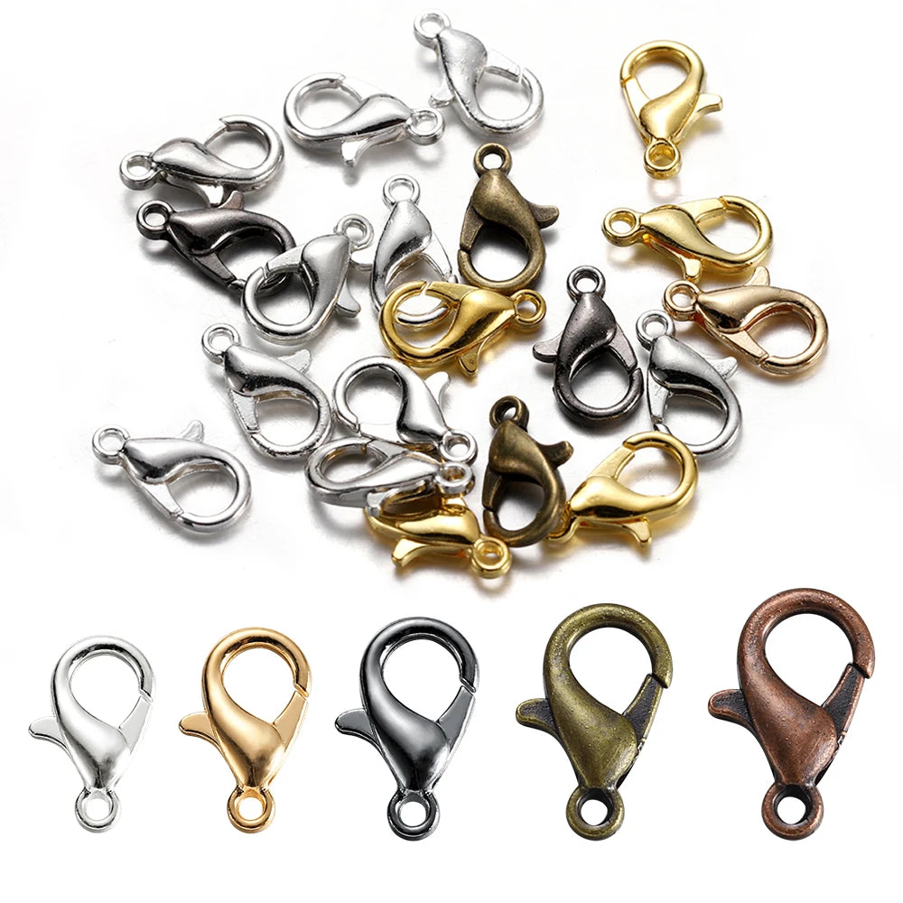 100pcs Lobster Clasps Jewelry Findings for DIY Making - Smarsty
