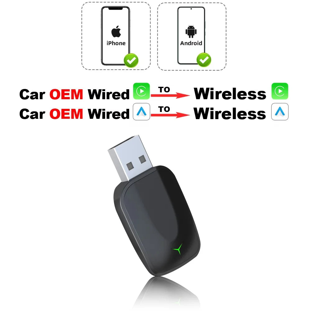 Wireless CarPlay Dongle 2 In 1 Android Auto Adapter - Smarsty