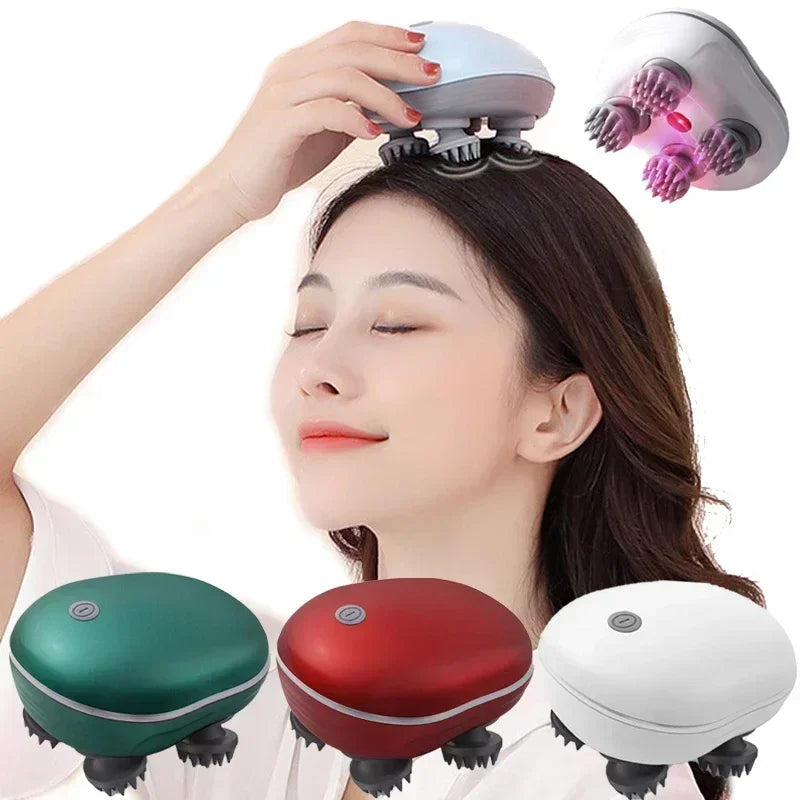 Electric Scalp Massager With Red Light Therapy - Smarsty