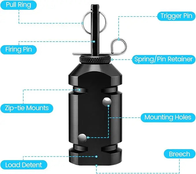 Camp Security Perimeter Trip Wire Alarm, Camping Safety Alarm, Anti-Intruder Early Warning System, Made of 6061 Aluminum