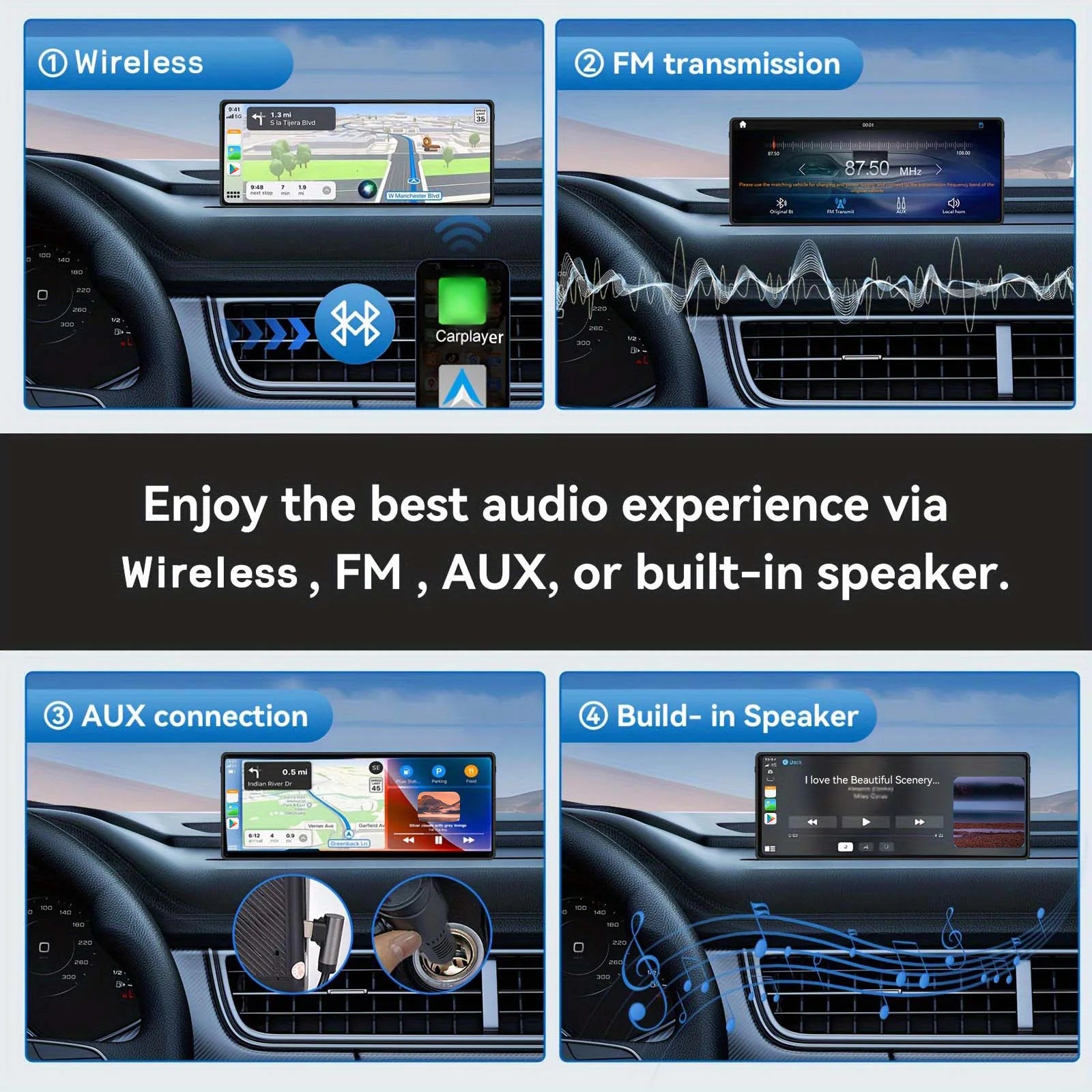 10.26 Inch Wireless CarPlay Car Radio Multimedia Receiver - Smarsty