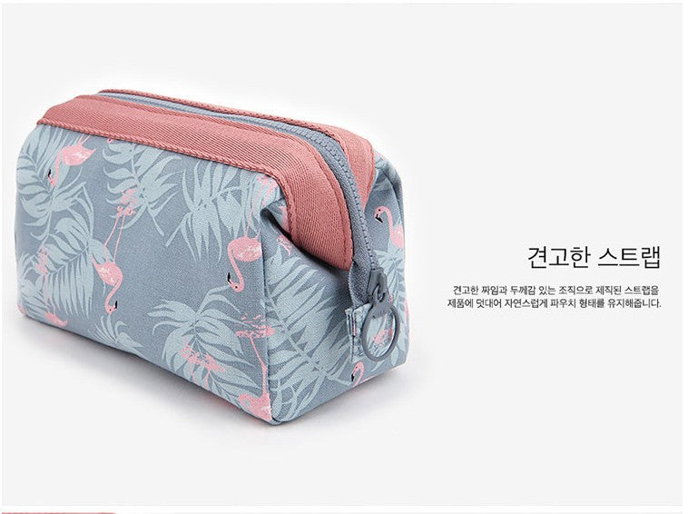 Flamingo Travel Makeup Bag With Large Capacity Organizer - Smarsty