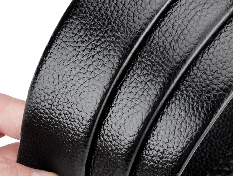 OYIFAN Genuine Leather Men Belt Adjustable Automatic Buckle - Smarsty