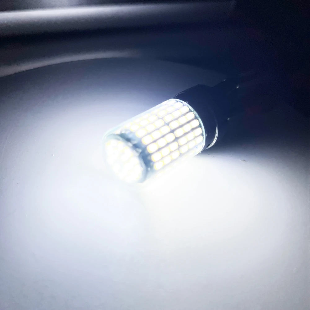 2pcs 1156 BA15S P21W BAU15S PY21W T20 7440 W21W 3157 1157 P21/5W W21/5W LED Bulbs 144smd Led 95% CanBus Lamp Turn Signal Light - Smarsty