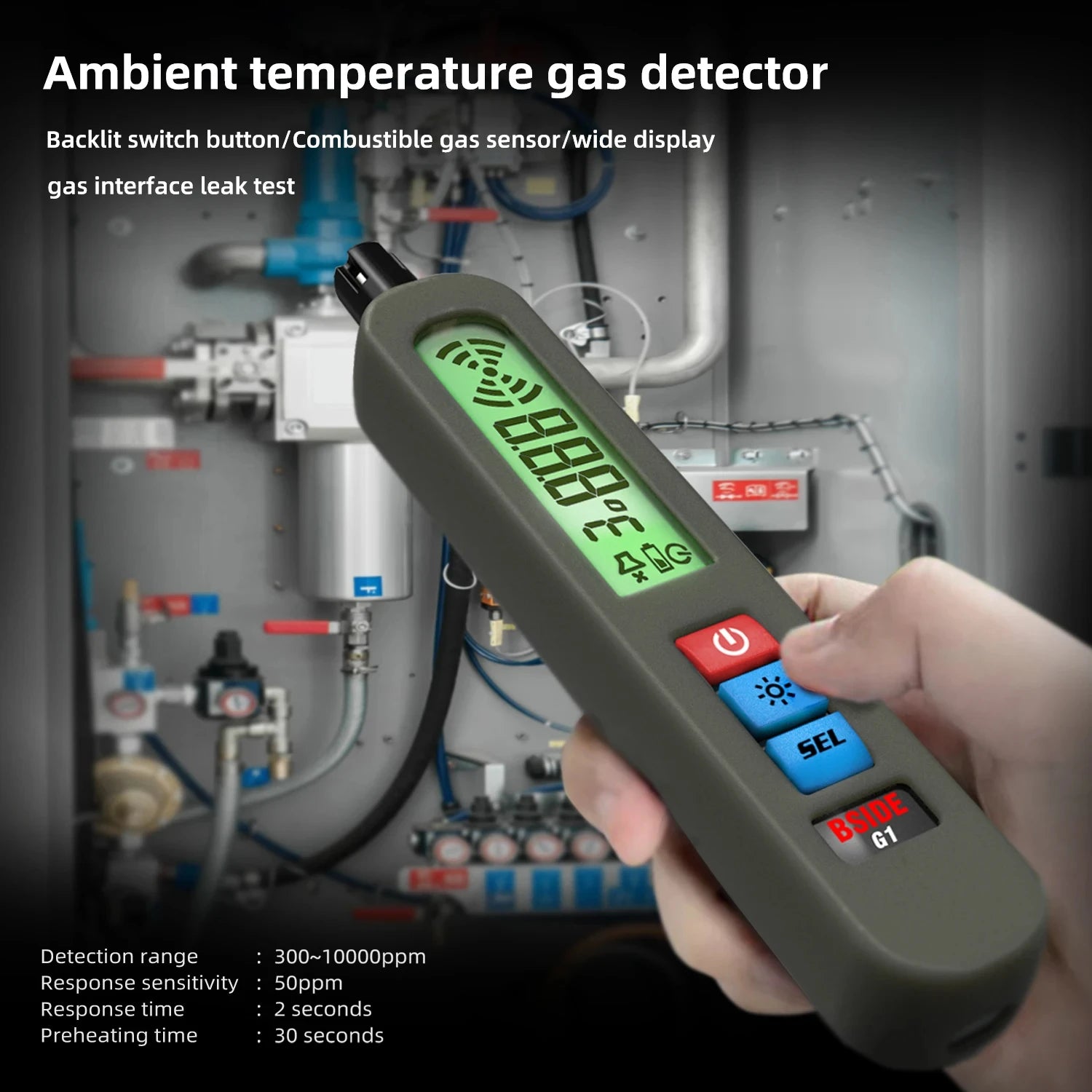 Professional Gas Leak Detector with Audible Alarm - Smarsty