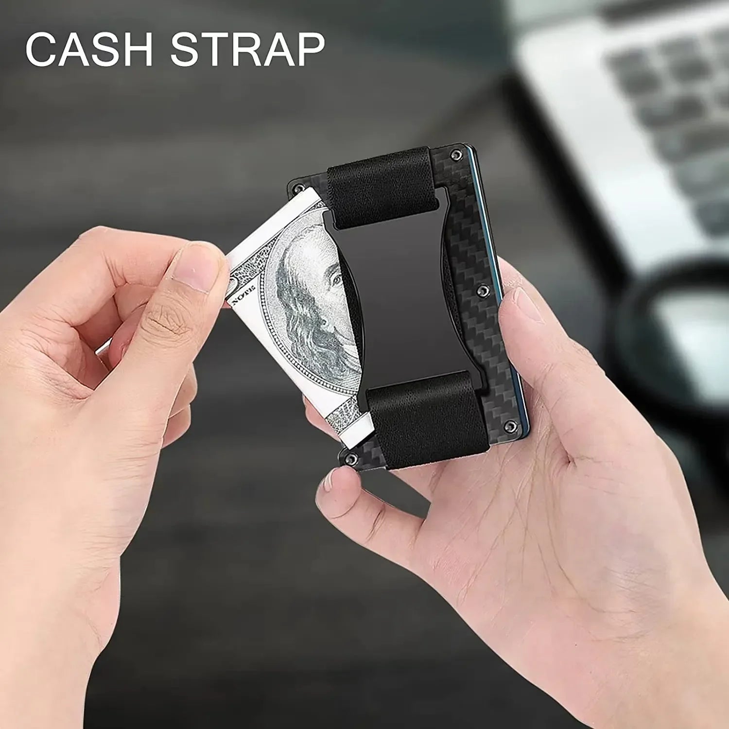 Carbon Fiber Metal Minimalist Slim Credit Card Holder Wallet Carteira for Men Cartera Tarjetero Hombre RFID Bank Cardholder Case