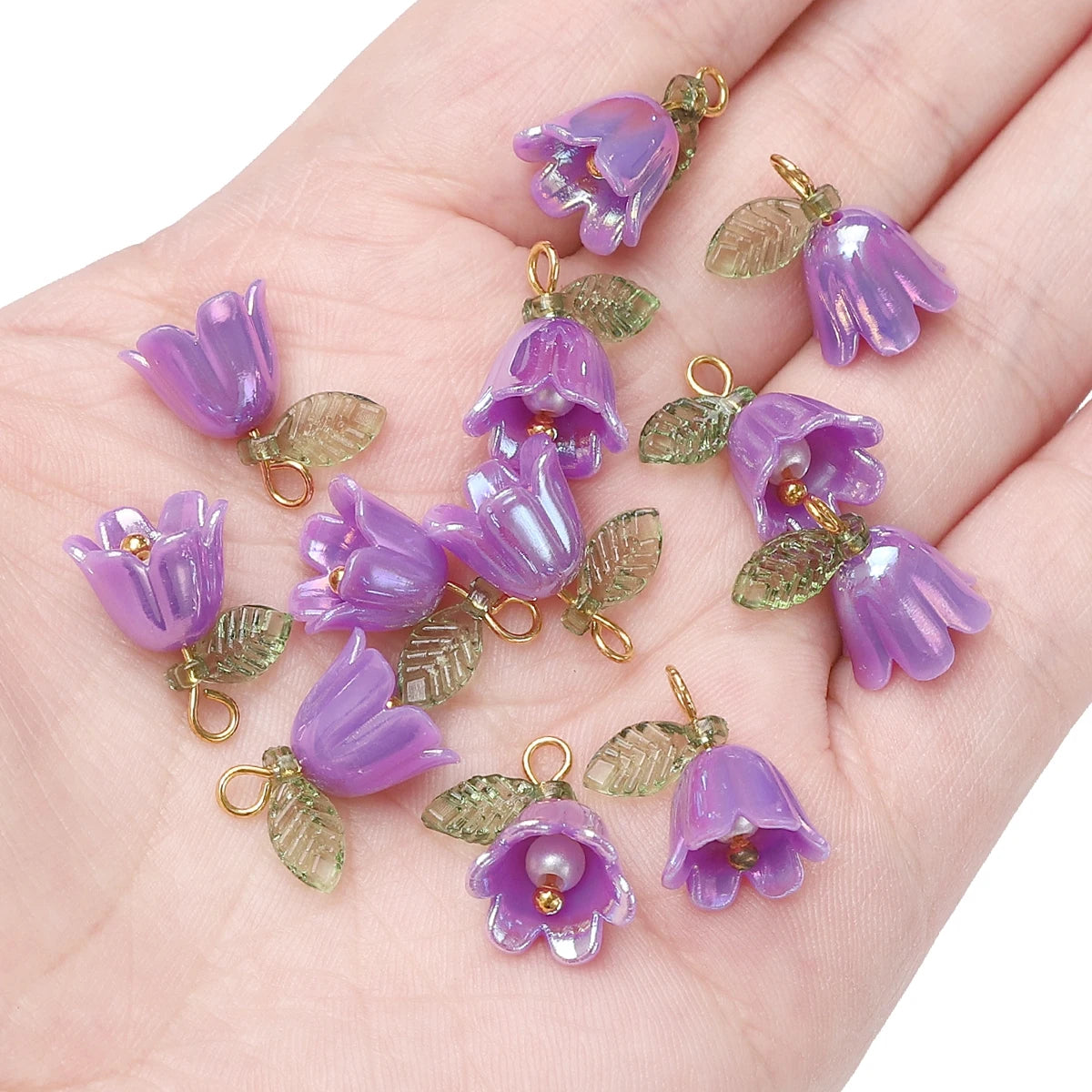 Acrylic Lily of the Valley Flower Beads for Jewelry Making - Smarsty