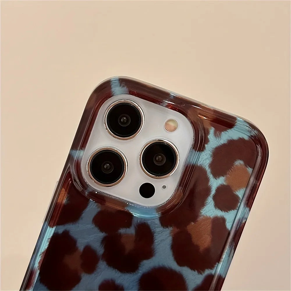 Leopard Print Shockproof Phone Case For iPhone Matte Finish - Smarsty