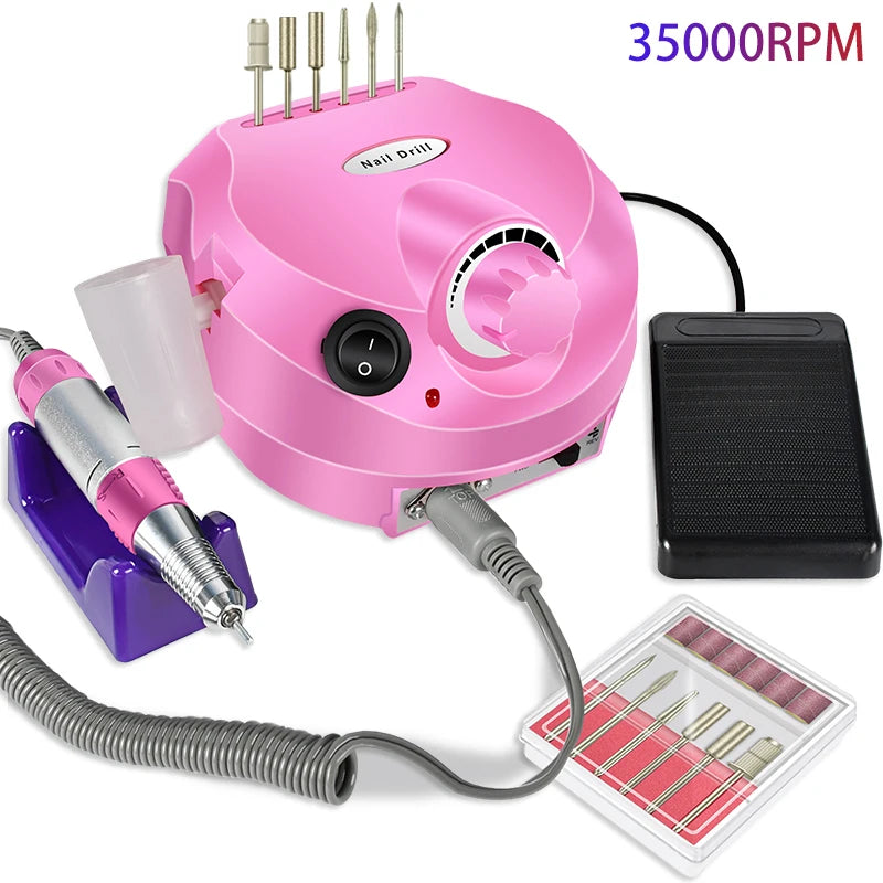 Professional Electric Nail Drill 35000RPM Portable Manicure Machine - Smarsty