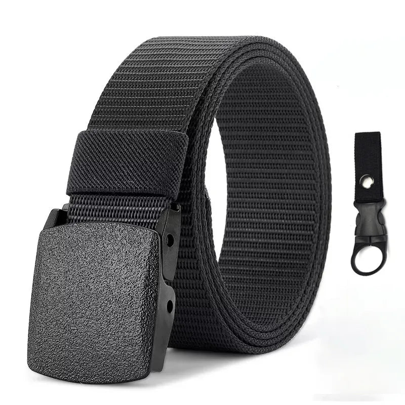 Military Tactical Nylon Belt with Automatic Buckle Durable Outdoor Canvas Belt for Men - Smarsty