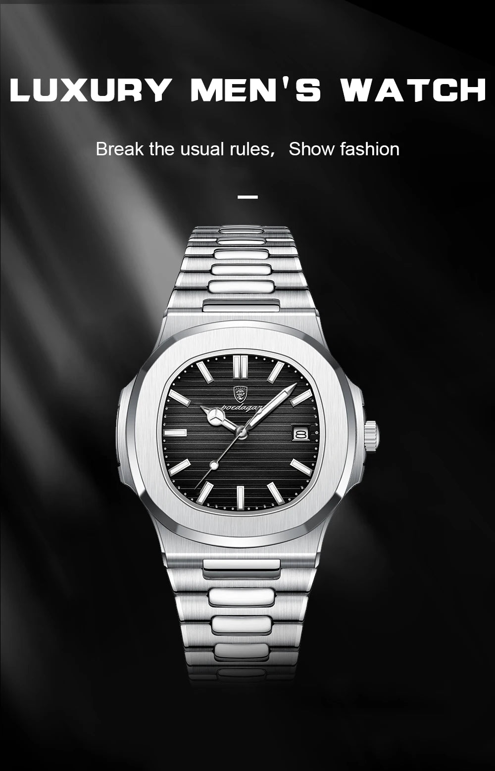 Luxury Waterproof Quartz Men Watch with Luminous Dial - Smarsty