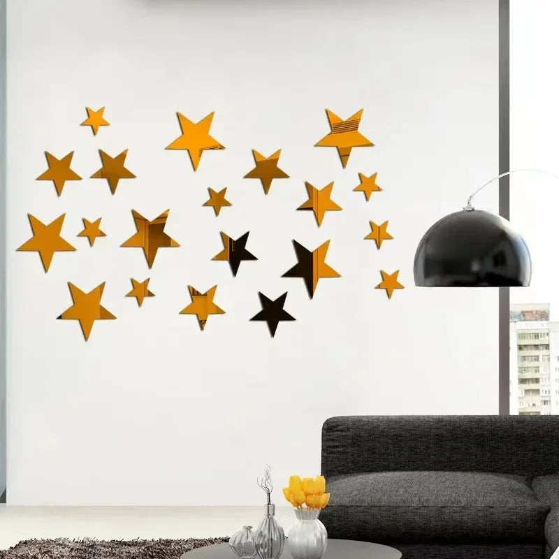 Star Mirror Wall Stickers for Stunning Home Decor - Smarsty