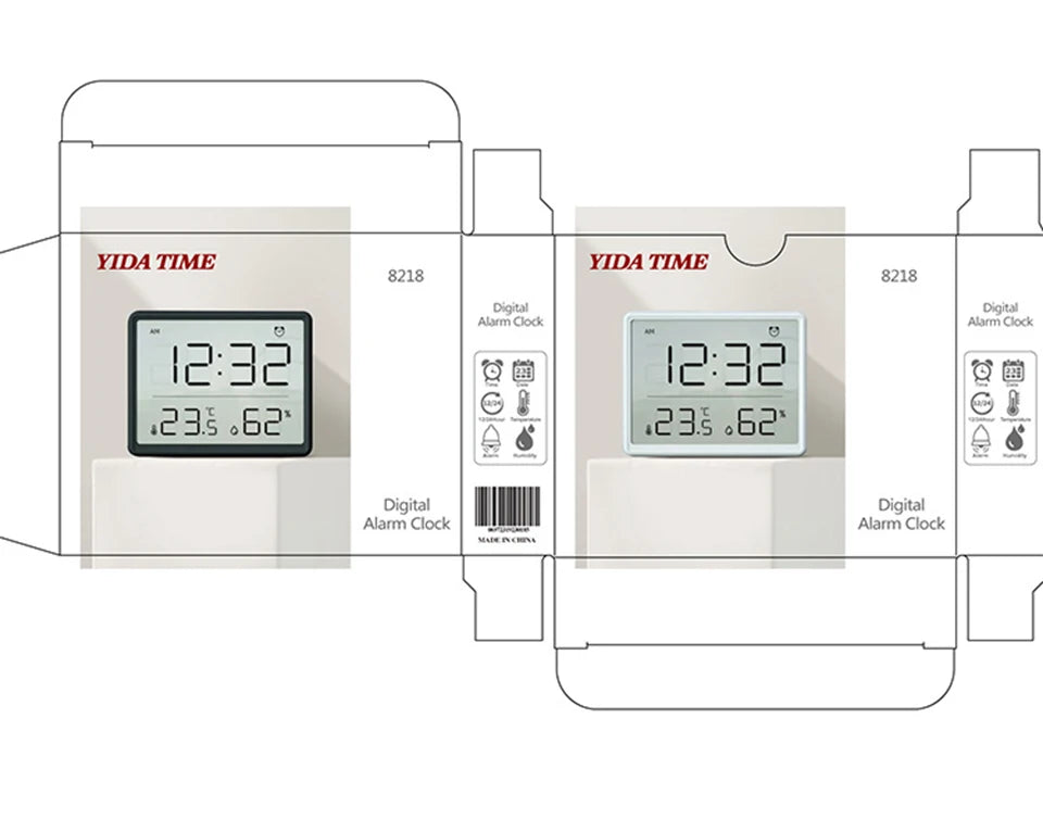 Ultra Thin Digital Alarm Clock with Large Screen - Smarsty