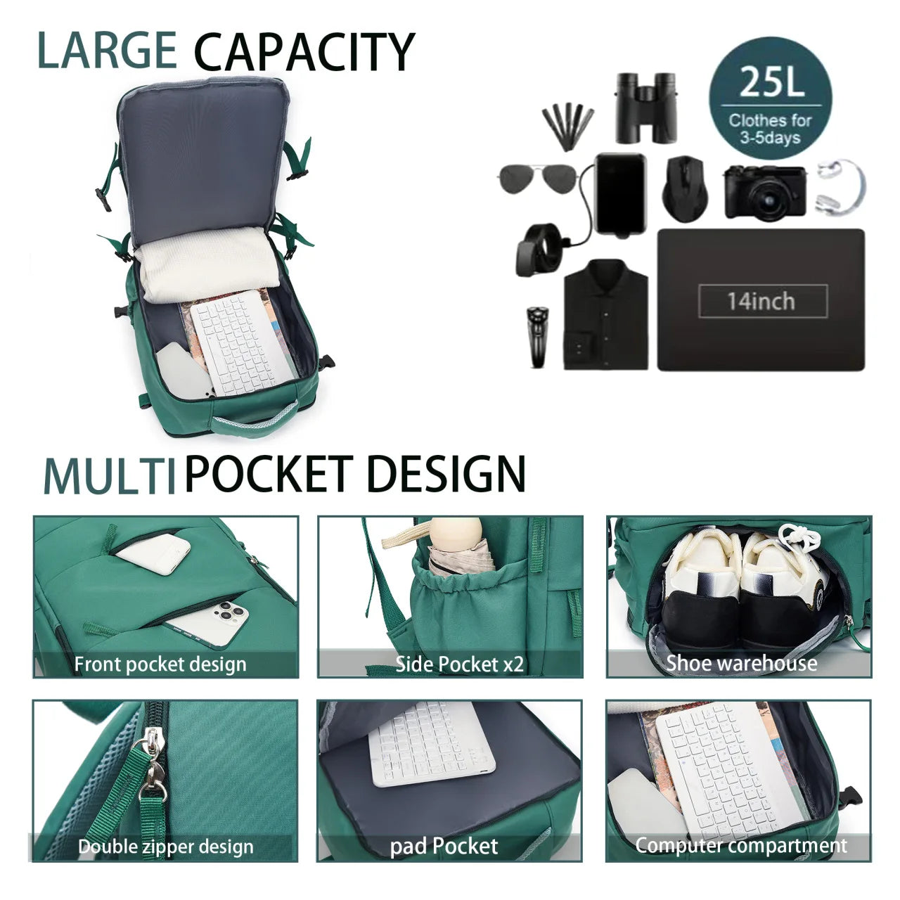 Couples Leisure Lightweight Backpack Travel Backpack Female New Backpack Student Schoolbag Large Capacity Travel Commuter Luggag - Smarsty