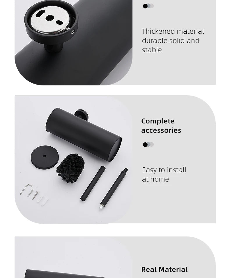 Stainless Steel Wall Mounted Toilet Brush Holder Accessory - Smarsty