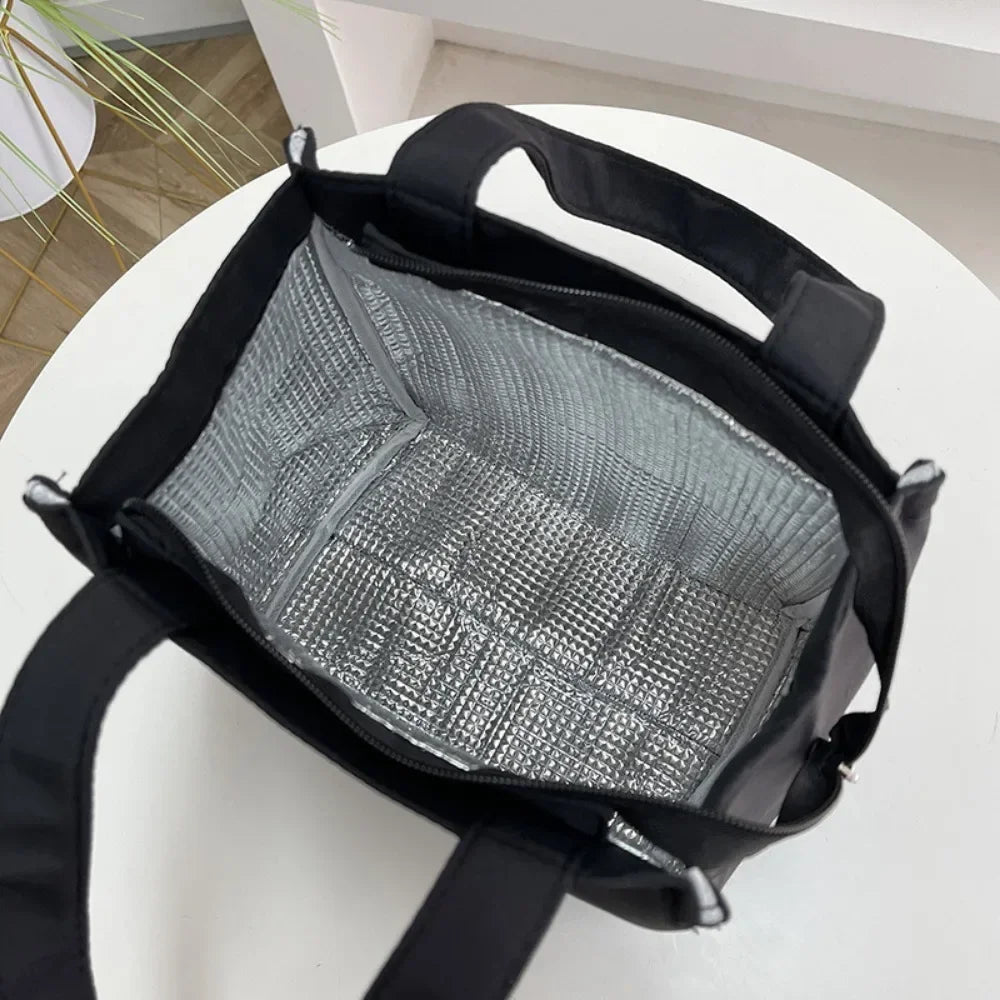Large Capacity Insulated Lunch Bag With Sturdy Top Handle - Smarsty