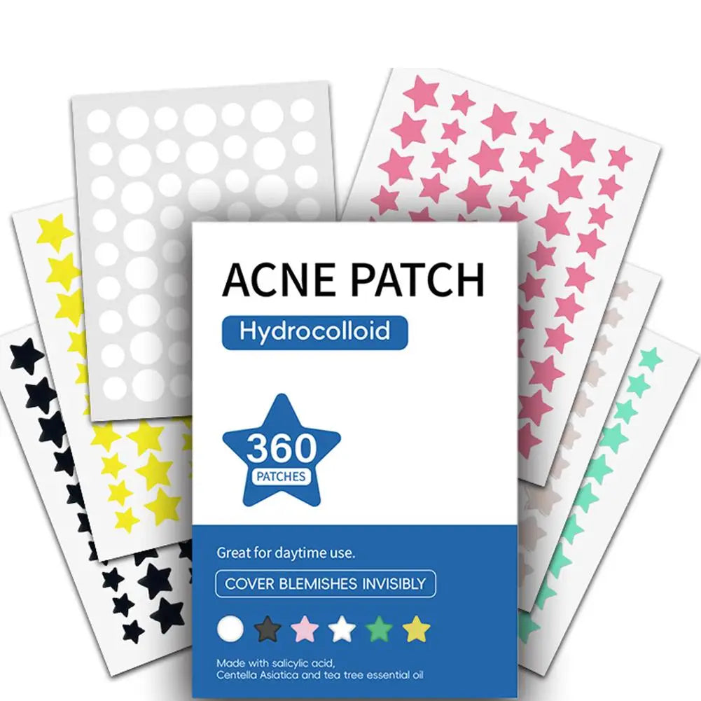 360 Pcs Colorful Hydrocolloid Acne Patches for Quick Healing - Smarsty