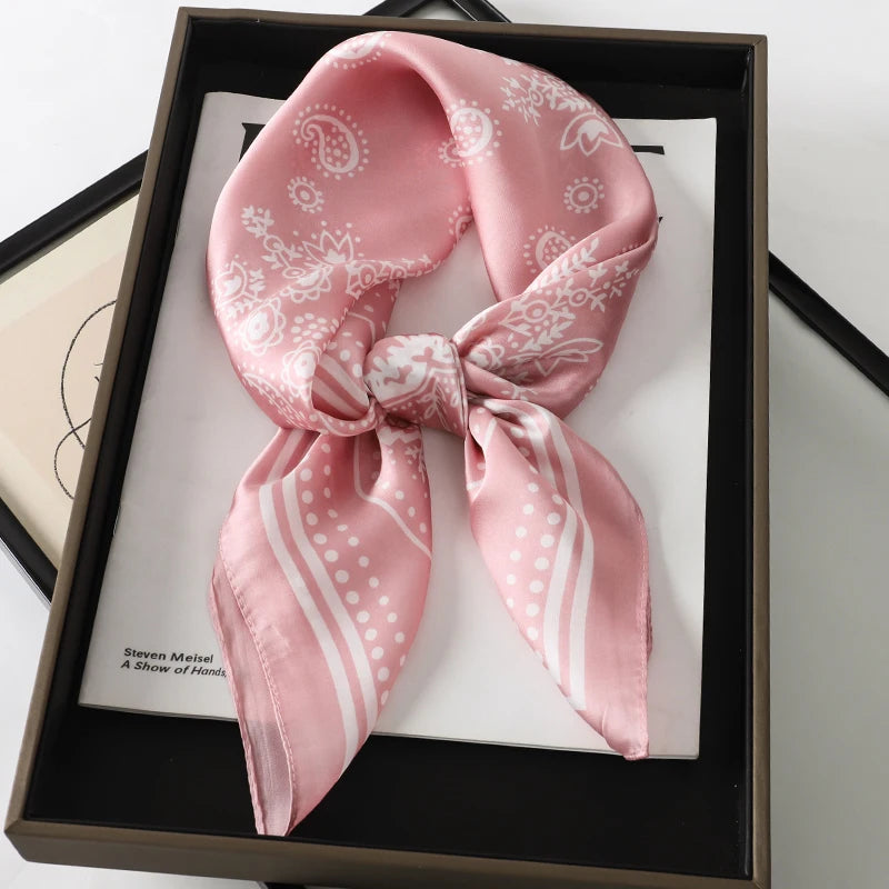 Elegant Silk Floral Hairbands and Neck Scarves - Smarsty