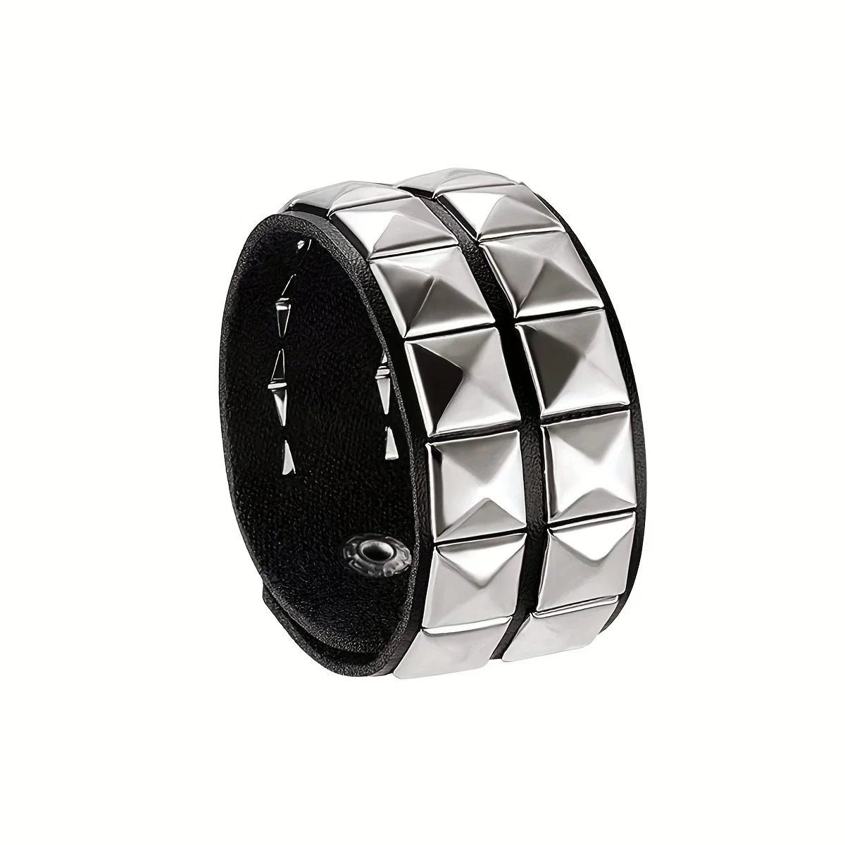 Punk Gothic Leather Nail Bracelet for Couples - Smarsty