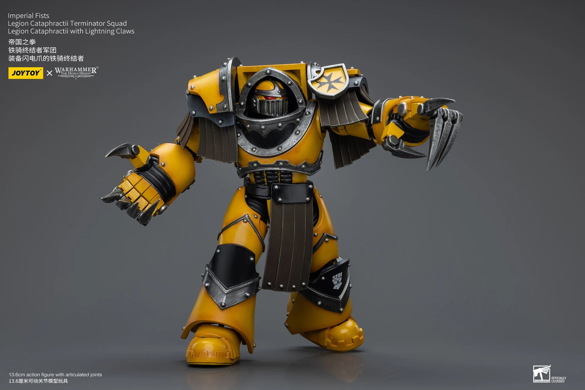 JOYTOY Warhammer 40k 1/18 Action Figures Anime 13.6cm Imperial Fists Legion Cataphractii Terminator Squad Collection Model Toys