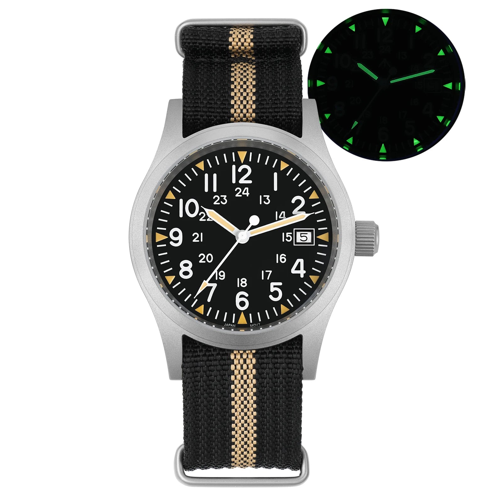 Militado ML05 Vintage Watch with Luminous Sapphire Crystal - Smarsty