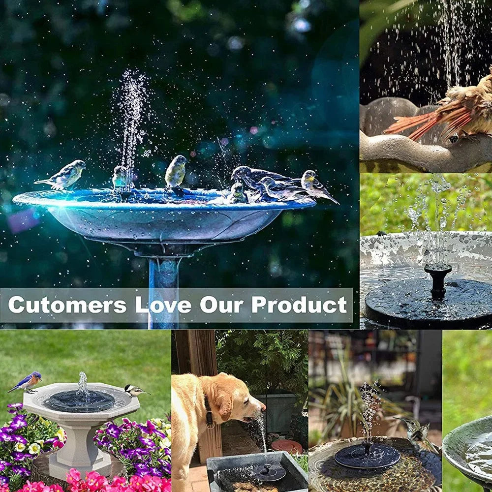 Solar Powered Mini Fountain for Garden Decor - Smarsty