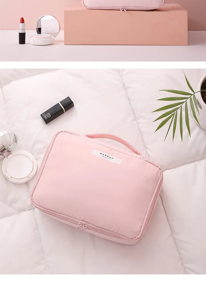 Ladies Portable Cosmetic Bag Large Capacity Travel Organizer - Smarsty