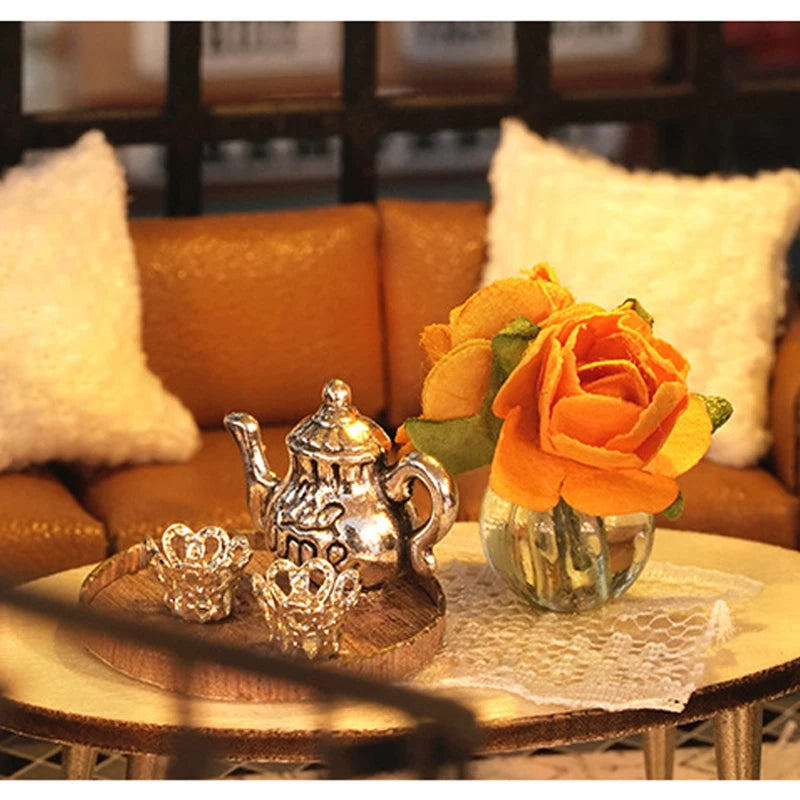 Wooden Doll House 3D Puzzle Assembly Building Model Kit Production Small Room Toys Home Bedroom Decoration With Furniture Light by Smarsty