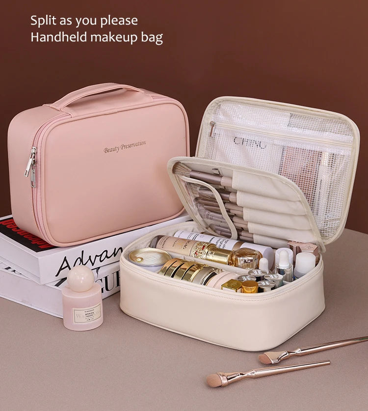 New Women's Cosmetic Bag Portable Storage Bag Large Capacity Luxury Makeup Bag Travel Organizer Essentials Toiletry Bags - Smarsty