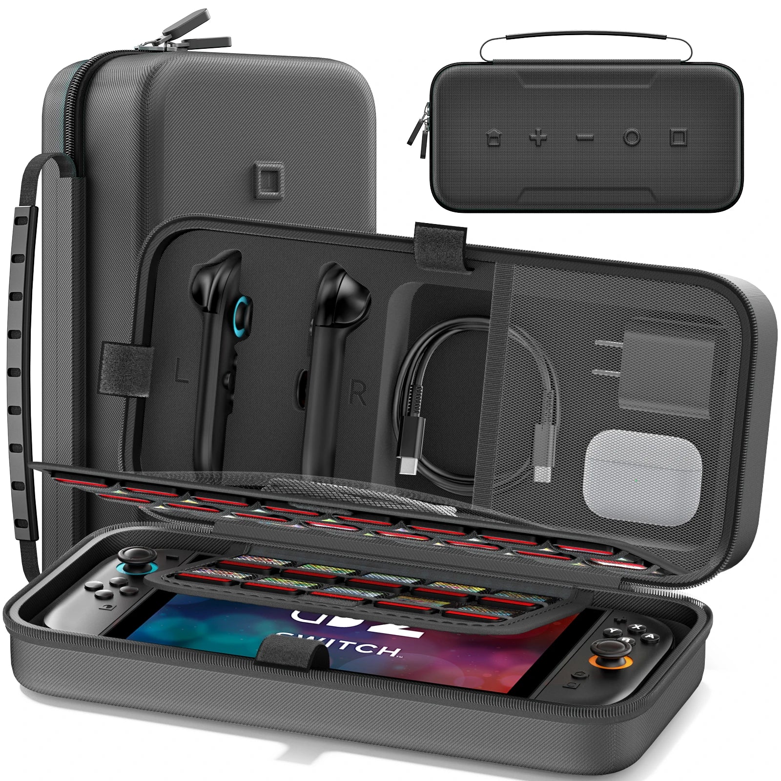 For Switch 2 & Switch Original & Switch OLED Large Storage Bag Anti-Scratch Waterproof Travel Carrying Case for N-Switch 2