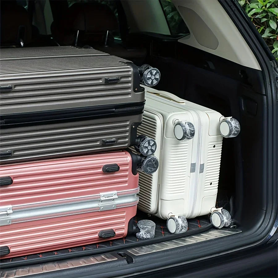 50/80pcs Luggage Wheel Covers - Dustproof Suitcase Protectors Wheel, Disposable Travel Accessories for Trolley Cases