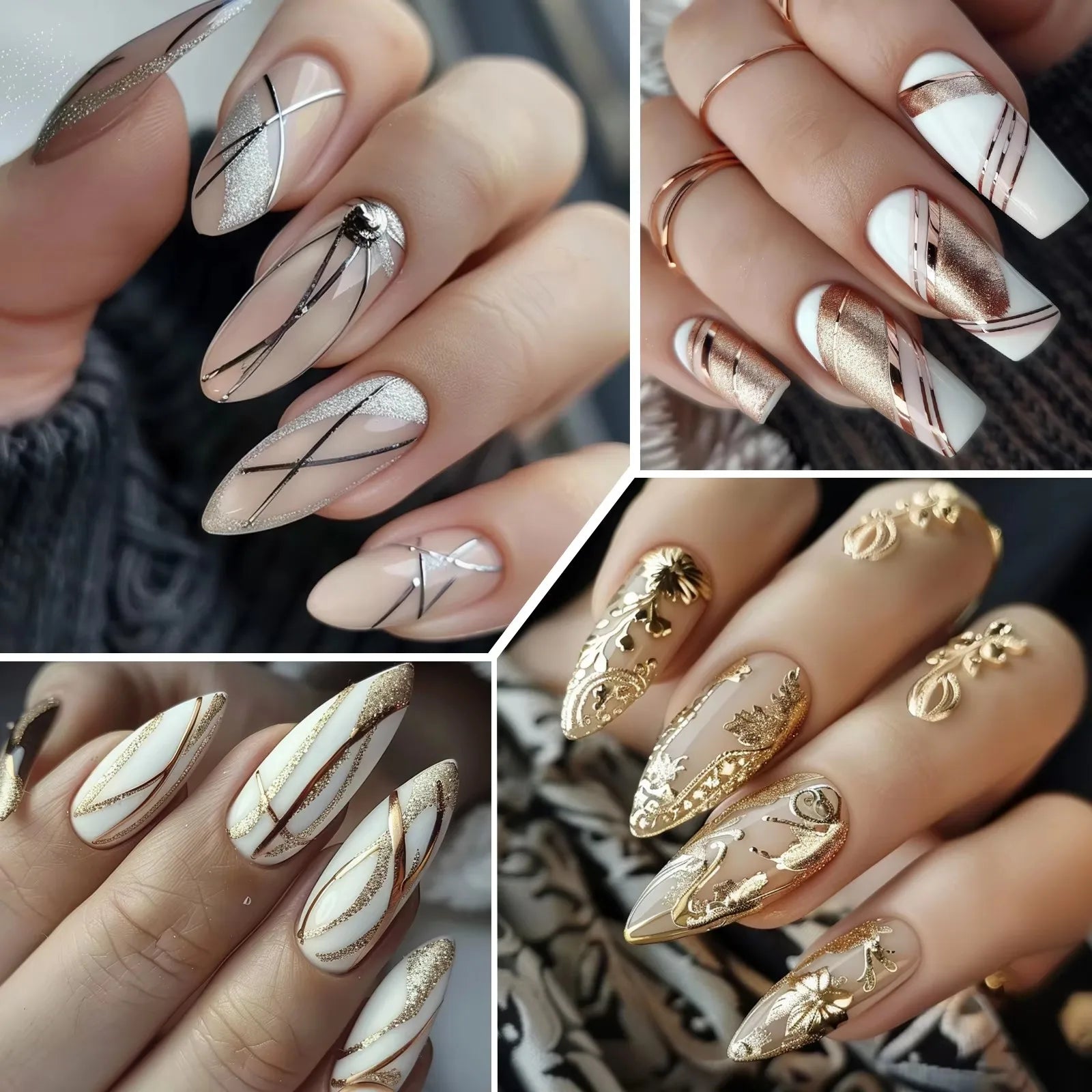 Gold Silver Metallic Nail Gel Polish for Stunning Mirror Finish - Smarsty