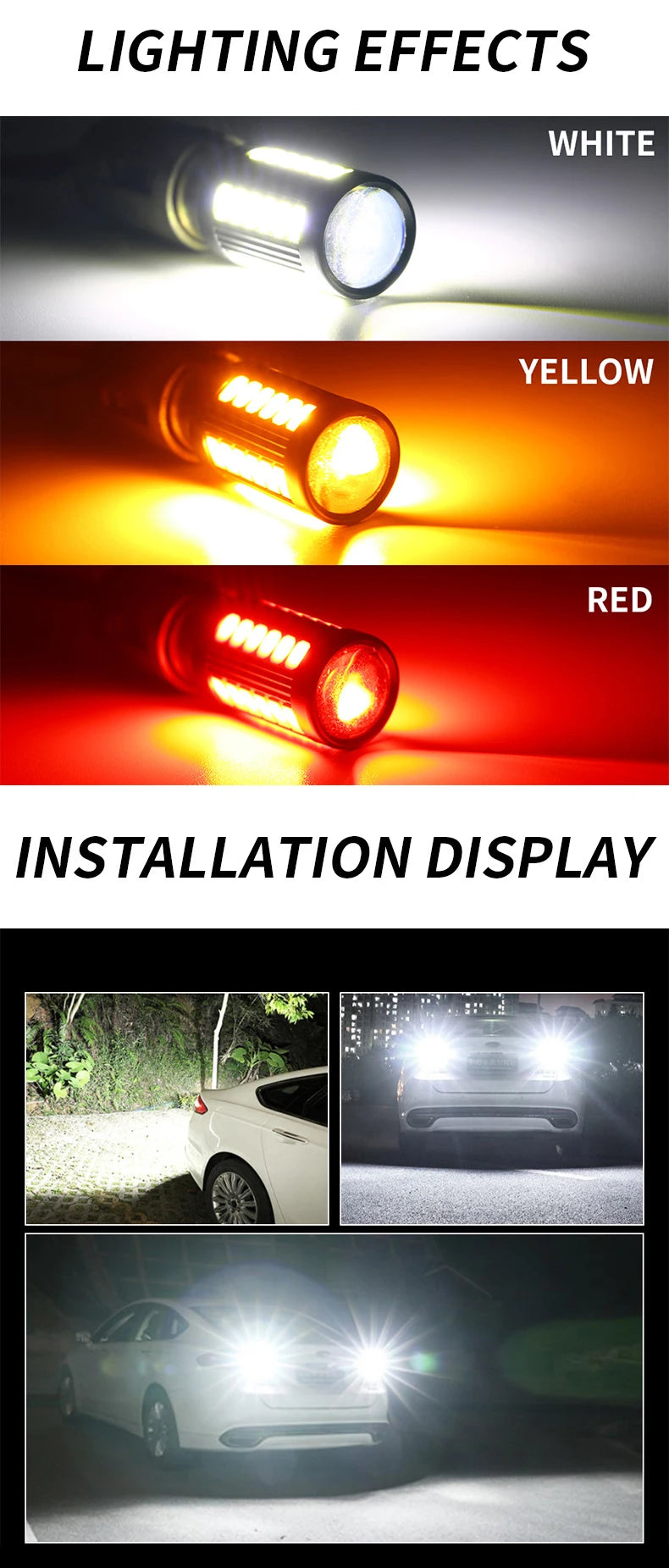 2pcs LED 1156 BA15S P21W 1157 BAU15S PY21W P21/5W BAY15D For Car Truck ATV Light Canbus 5630SMD Turn Signal Lamp DRL Bulb 12V24V - Smarsty