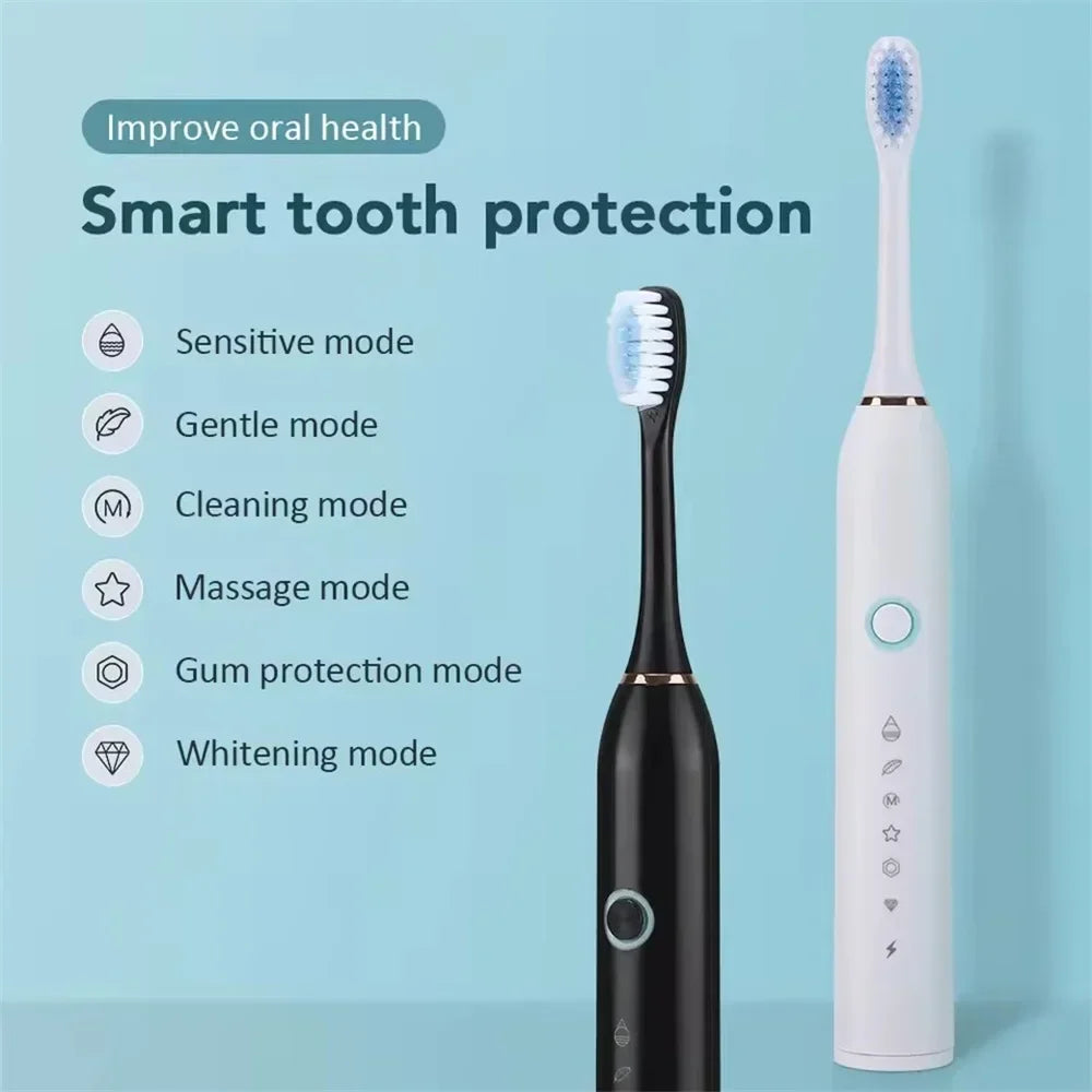 Automatic Electric Toothbrush with Six-Speed Charging - Smarsty