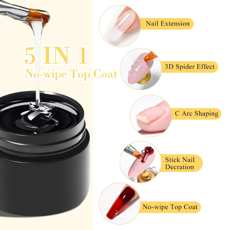 MTSSII 5 IN 1 No Wipe Top Coat Gel - Smarsty