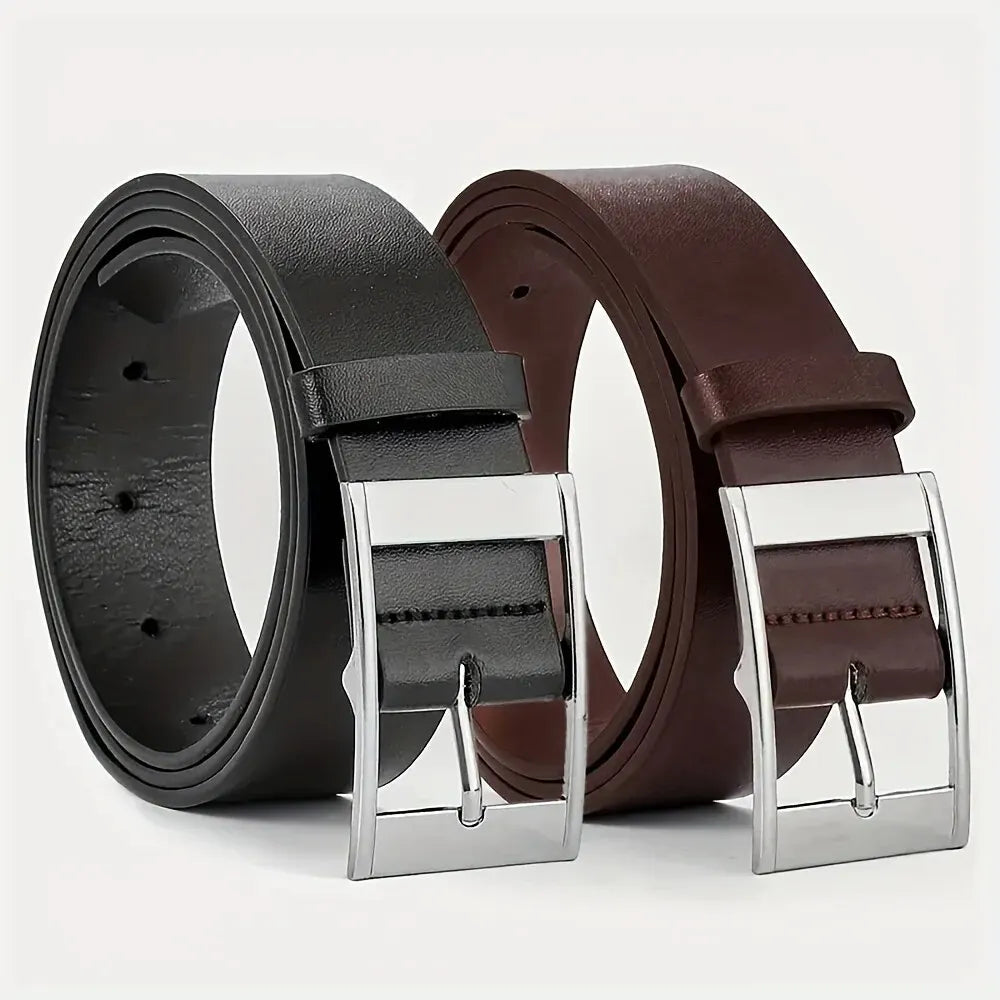 Luxury PU Leather Belt for Men with Metal Buckle - Smarsty