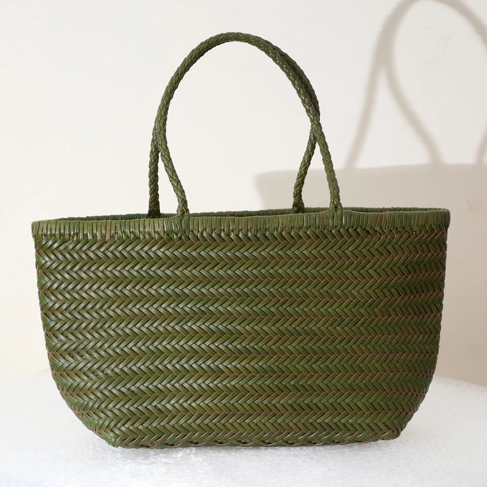 Genuine Leather Tote Bag For Women With Crossbody Strap - Smarsty